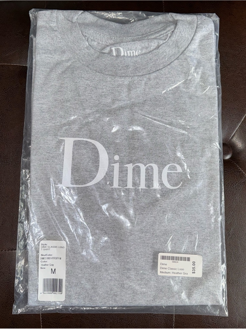 2017 dime mtl Montreal 🇨🇦 skateboard Classic Logo Heather Gray Shirt box supreme